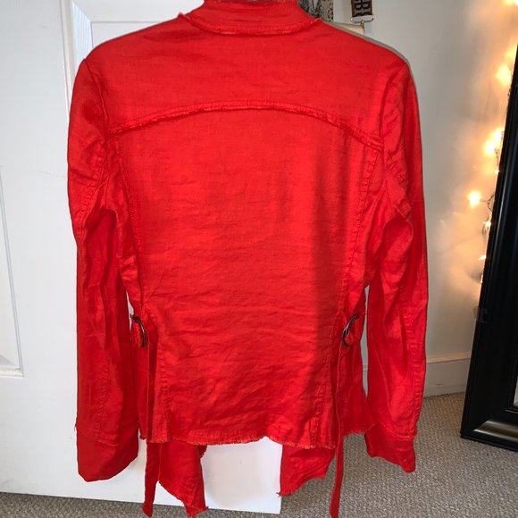 Free People Raw Femme Linen Jacket (Women's Small) - Picture 2 of 9